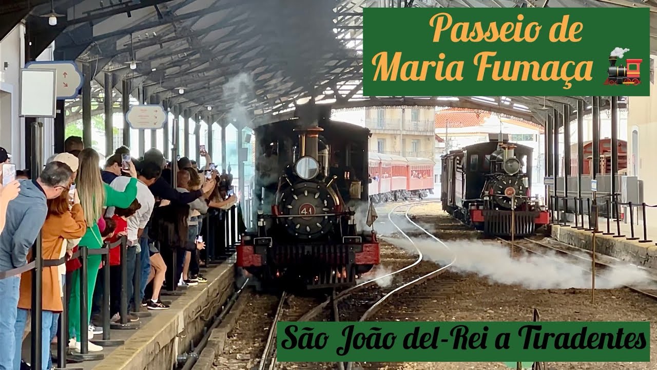 Путешествуйте на старом поезде Мария Фумаса из Сан-Жуан-дель-Рей в Тирадентис в Минас-Жерайс! 🚂