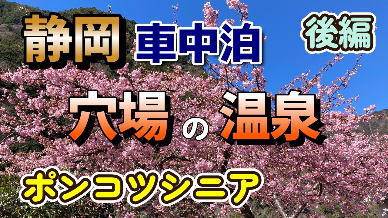 【静岡地元で車中泊】後編 　極上温泉入って春よ来い！ポンコツシニア