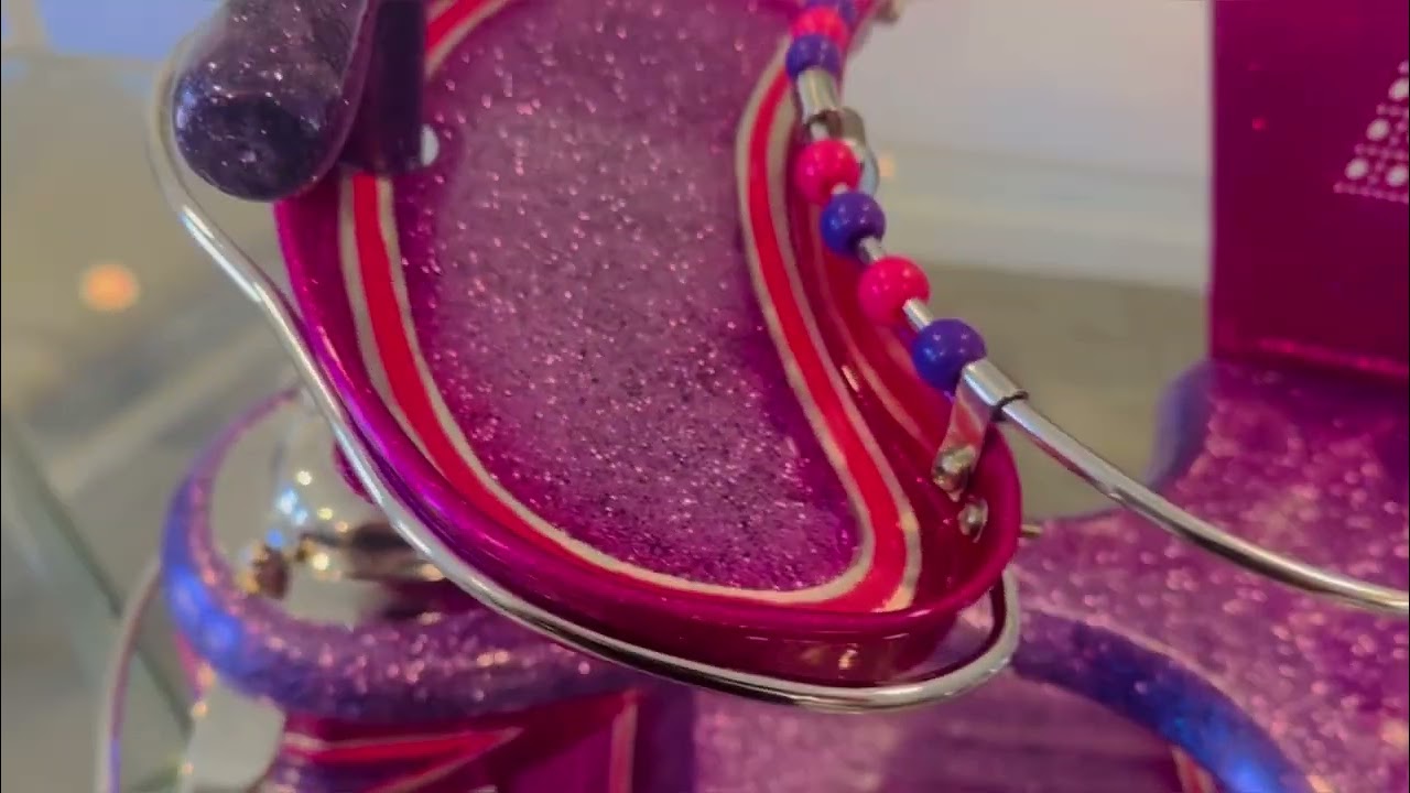 Taylor tot Vintage stroller BEAN MACHINE silver leaf pink & purple metal flake  