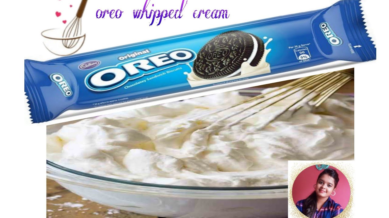 Whipped cream with Oreo Biscuit Without heavy whipping cream Very