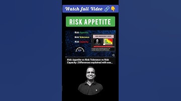What is Risk Appetite of an organisation? What this 1 Min #shorts - 75 👇🔗 Full video attached 💥