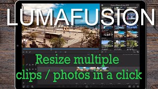 Bulk resize items in Lumafusion tutorial - tip for photo resizing screenshot 5