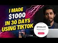 I made 1000 using tiktok creativity program beta in 30 days