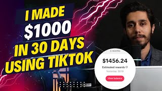 I MADE $1000 USING TIKTOK CREATIVITY PROGRAM BETA IN 30 DAYS