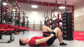 SIngle leg hip thrust with band pullover