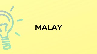 What is the meaning of the word MALAY?