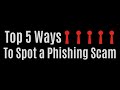 Top 5 Ways to Spot a Phishing Email Scam
