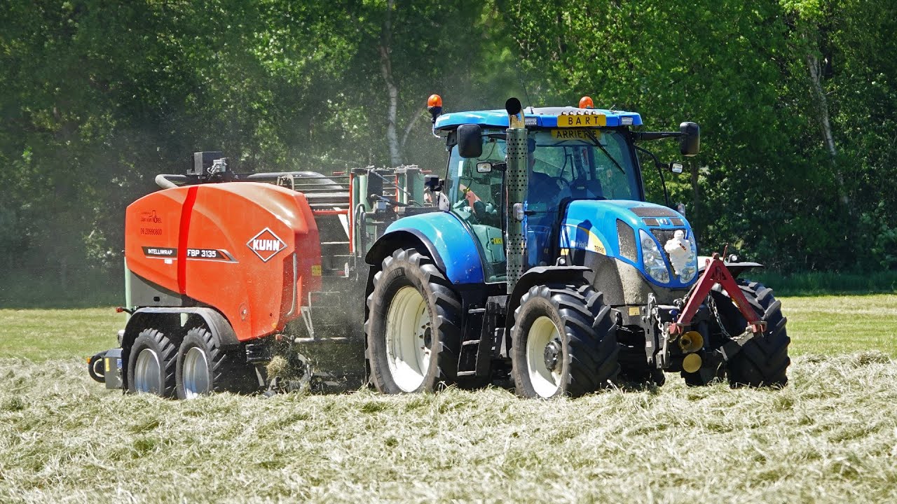 Balen Persen en Wikkelen | New Holland T6050 + Kuhn | Jan van Norel | 2021