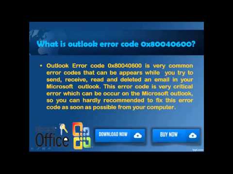 How to fix outlook error code 0x80040600