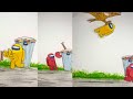 Throwing garbage in the trash can[Among us]#drawing #art #storys