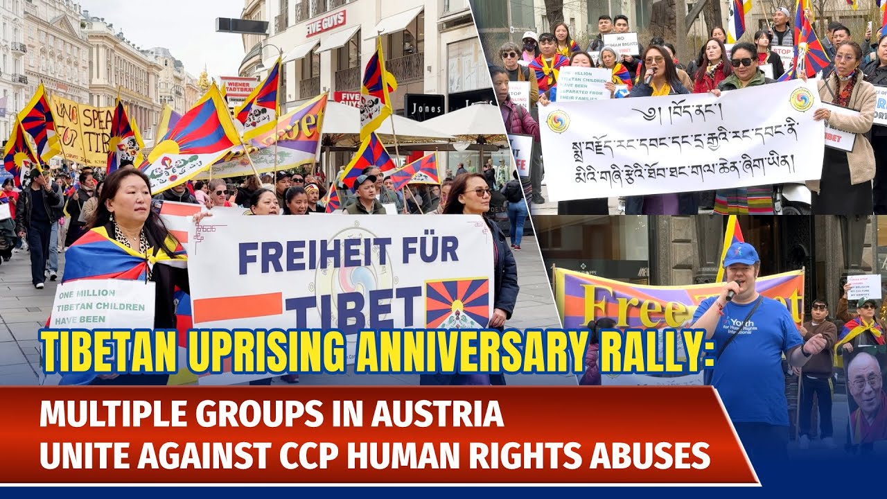 Tibetan Uprising Anniversary Rally: Multiple Groups in Austria Unite Against CCP Human Rights Abuses