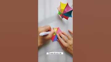 #shorts Chiếc dù nhỏ handmade bằng giấy đáng yêu #choicungcon #thucong