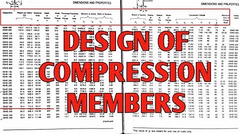 COMPRESSION MEMBERS IN STEEL STRUCTURES || SOLVED NUMERICAL || DESIGN OF COMPRESSION MEMBERS