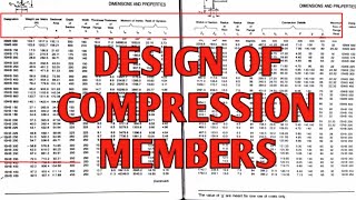 COMPRESSION MEMBERS IN STEEL STRUCTURES || SOLVED NUMERICAL || DESIGN OF COMPRESSION MEMBERS