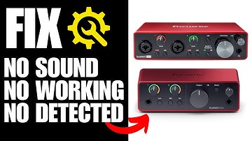 Focusrite Scarlett FIX No Hardware connected/Not Working/No Sound   TIPS For Fixing it