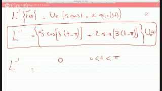 Finding the Inverse Laplace transform for a function with a time shift Example A2314