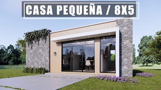TE SORPRENDERA EL DISENO DE ESTA CASA PEQUENA Y MODERNA DE 8X5