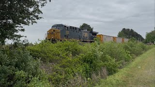 CSX Herzog train around Pembroke, NC—St. Anna Road, April 2026