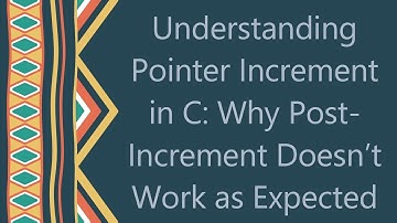 Understanding Pointer Increment in C: Why Post-Increment Doesn’t Work as Expected