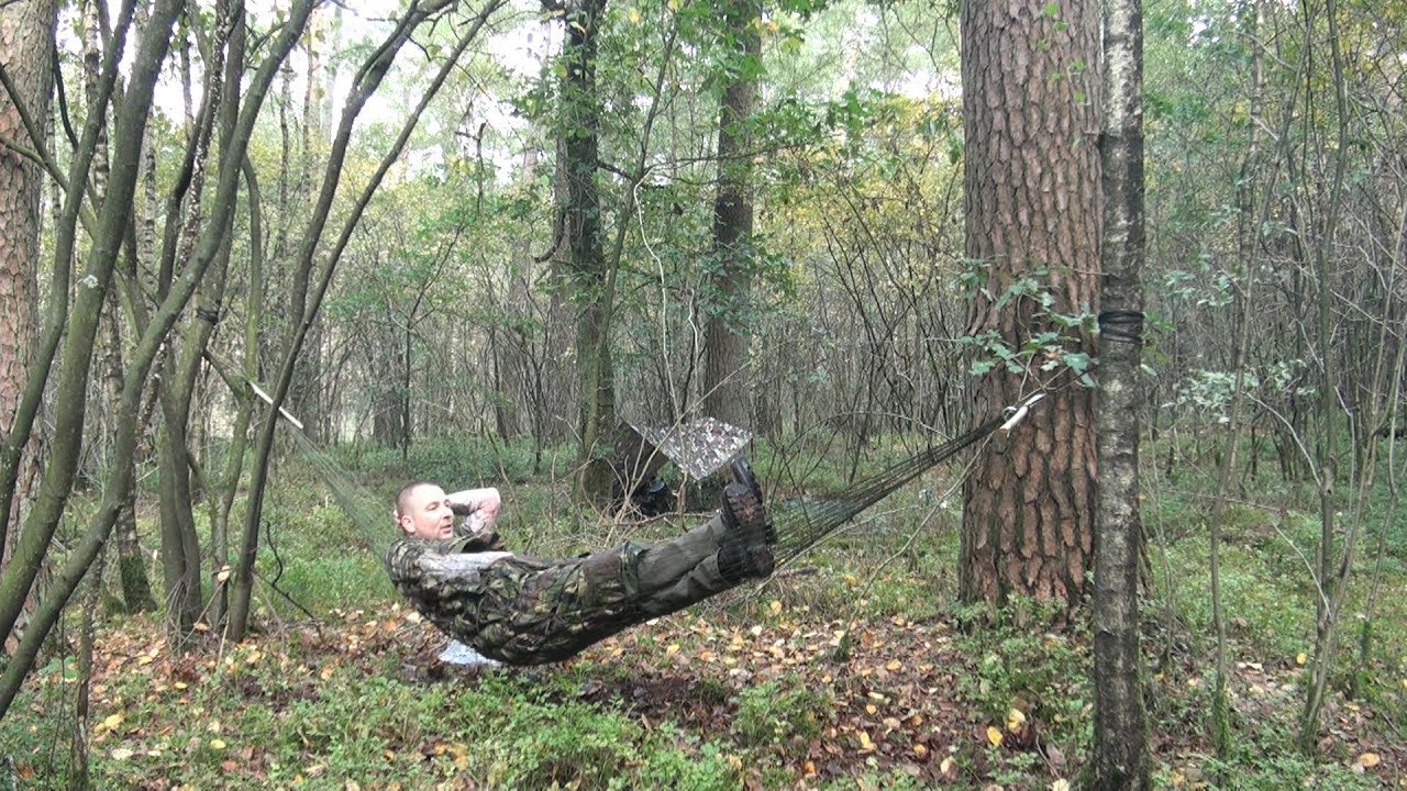 Bushcraft in Nederland met een kleine lichte hangmat YouTube