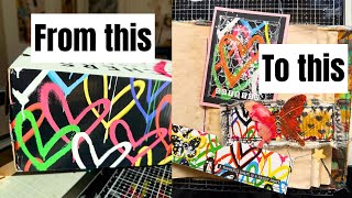 Upcycled Ephemera/Turning Shoe Box Graffiti into Junk Journal Gold!