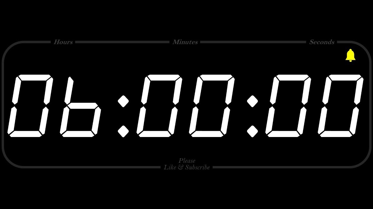 7 Hour - TIMER \u0026 ALARM - 1080p - COUNTDOWN