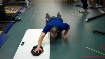 Slideboard Single Arm Pushup