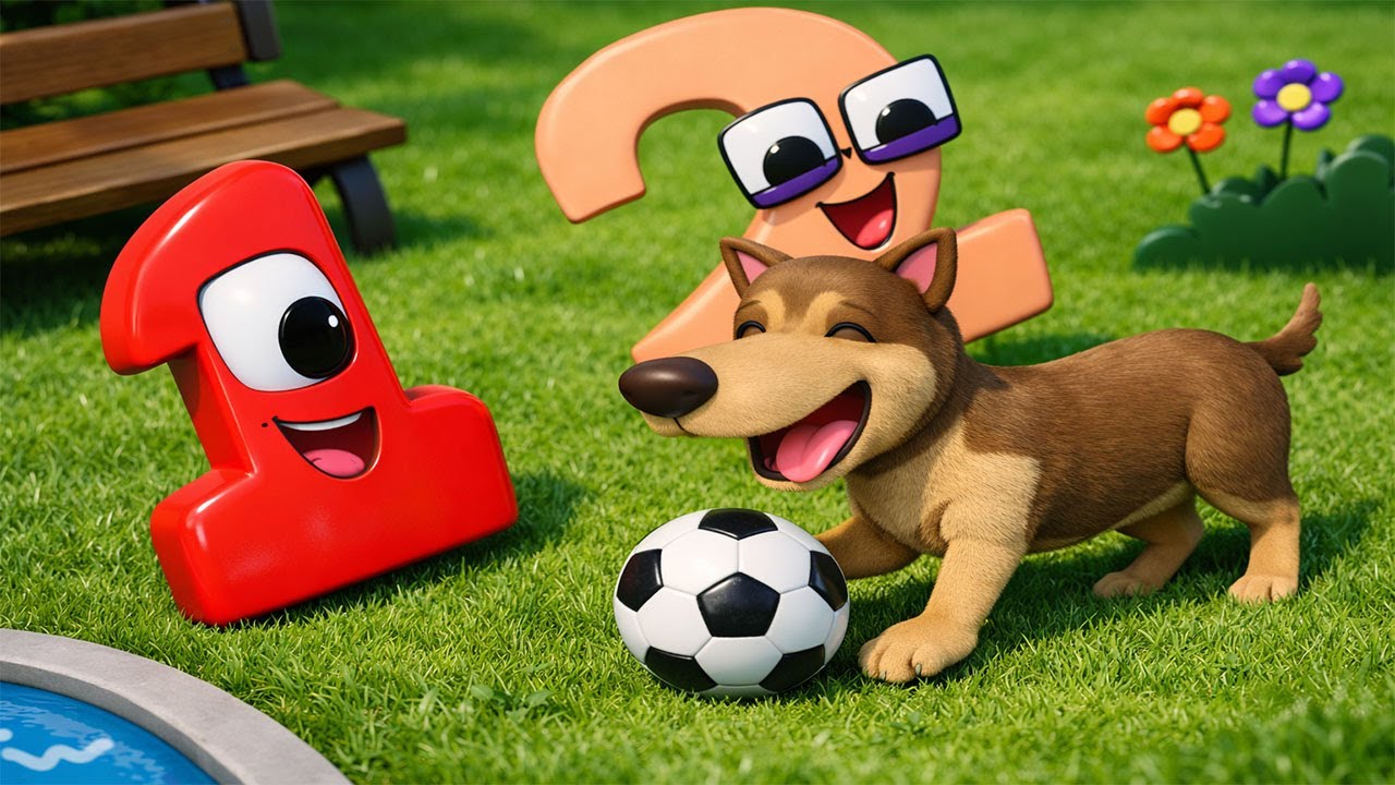 Why Are Number 1 & 2 Playing Ball with a Dog?! 😱🐶⚽ (Wonderland Number Song)