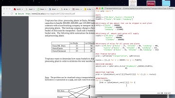 TRANSPORTATION PROBLEM with PuLP in PYTHON