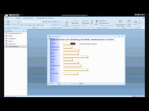 Bestellingen en rekeningen maken via Access