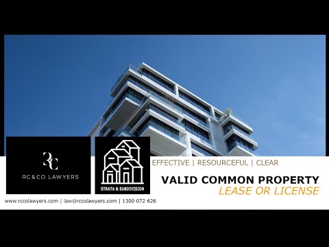 Valid Common Property Lease or License