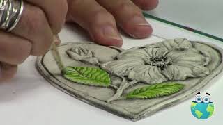 Painting Colors On Dimensional Paper Clay Art With Rogene Manas