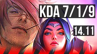 SETT vs IRELIA (TOP) | 7/1/9, Rank 9 Sett, Dominating | NA Master | 14.11