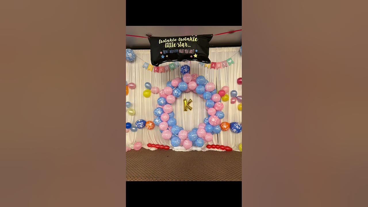 Baby Shower Decorations by Myself …🍼🍼👶🤰 ( Olive Palace Banquets ) - YouTube