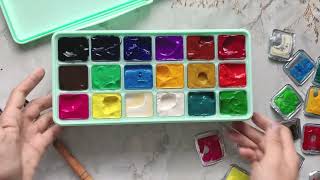 Cùng mở một bộ màu Himi gouache mới với mình nhé