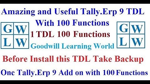 Amazing and Useful Tally TDL with 100 Functions  - One Tally Add on With 100 Functions