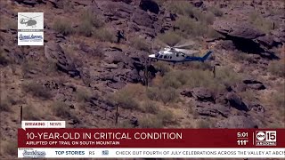 10-year-old boy in critical condition after hiking South Mountain