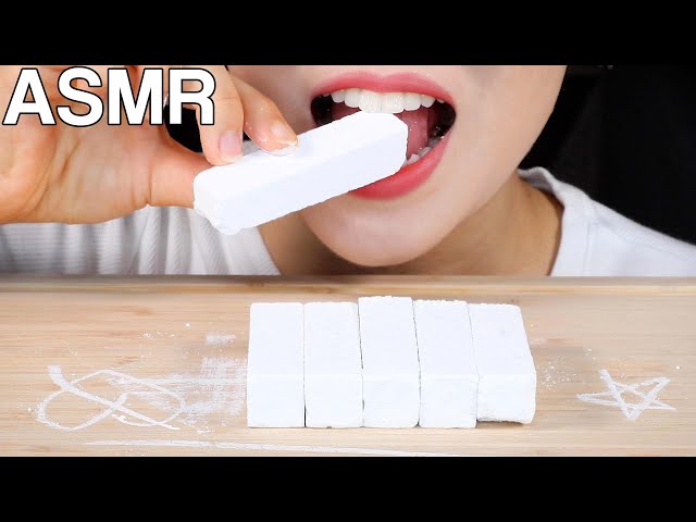 ASMR Edible Chalk Eating Sounds, 먹는분필 먹방, 챌린지, Crunchy & Satisfying