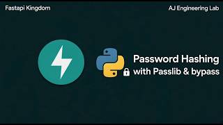 FastAPI Password Hashing & Verification with passlib[bcrypt] | Secure User Authentication 🔐