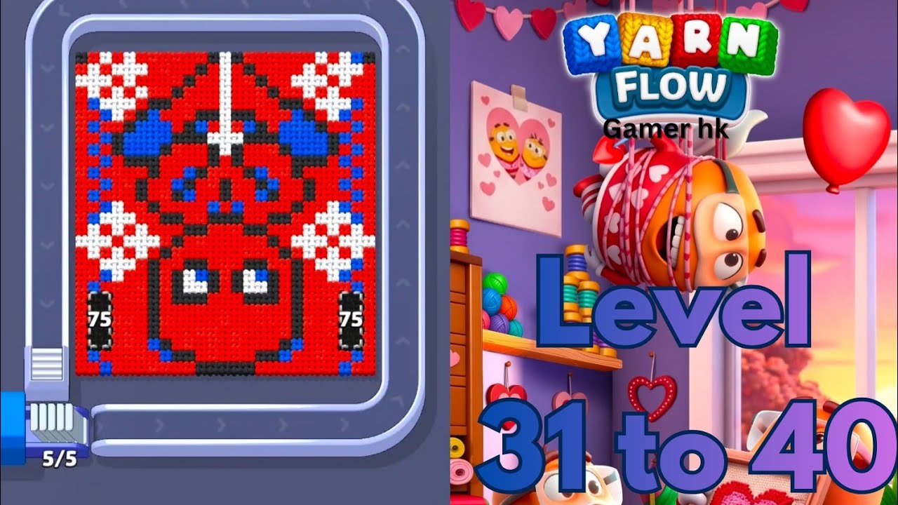 Yarn Flow Visualization Yarn Flow Level 31 to 40 Walkthrough Solution - YouTube