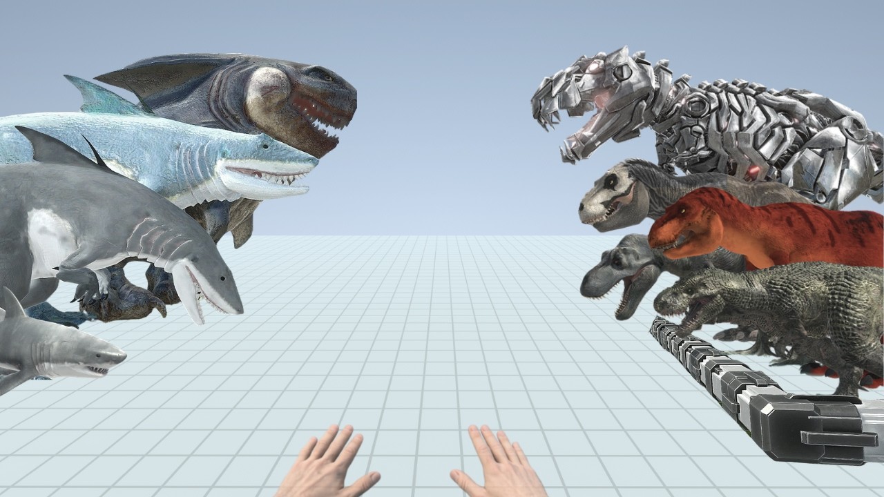 FPS Avatar Rescues T-REX Evolution vs King Shark Evolution | ARBS