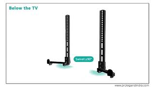 PROLEGEND® PL-SM500 Universal Sound Bar Mount Bracket , Black Color Sound Bar Mount CHENNAI