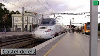 Rodalies Barcelona : Castelldefels R2 ( Renfe 448 - 451 - 130 - Civia )