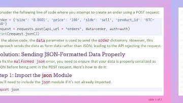 Resolving Malformed JSON Error in Coinbase Pro POST Requests