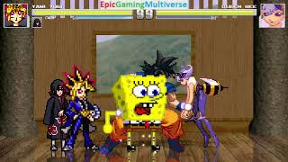 Popular Anime Characters And Spongebob Squarepants Vs Queen Bee In A Mugen Match Battle Fight