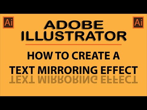 How To Create A Text Mirroring Effect In Adobe Illustrator | CC |  👍