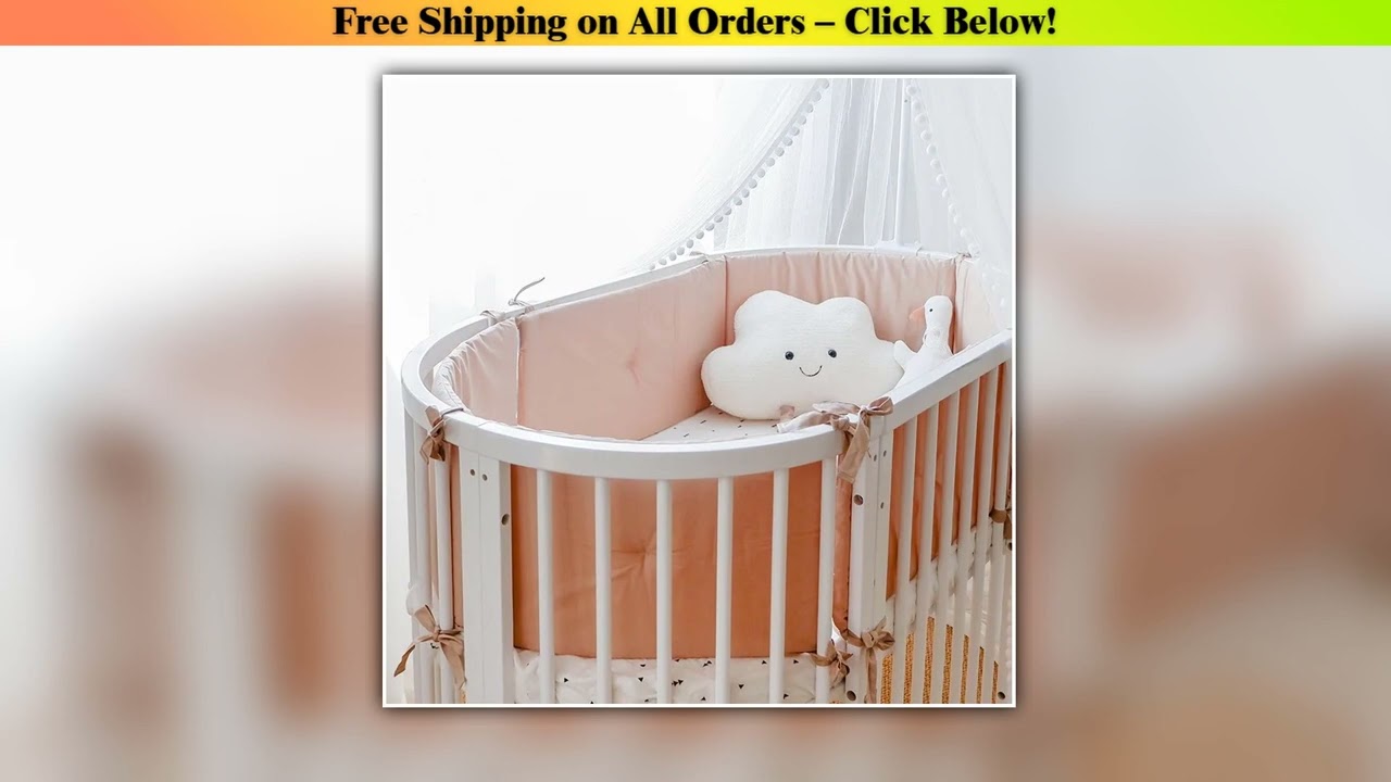 100% Pure Cotton Baby Crib Cot Bumper Collision Fence Newborn Room Bedding Decor Korea Cotton Crib
