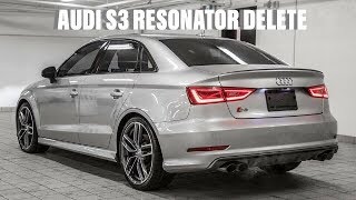AUDI S3 RESONATOR DELETE KIT BEFORE\AFTER