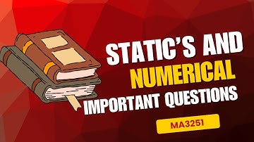 Statistics and Numerical📗❤️ Methods Important Questions in Tamil | 22th Dec 2025 Arrear Exam MA3251