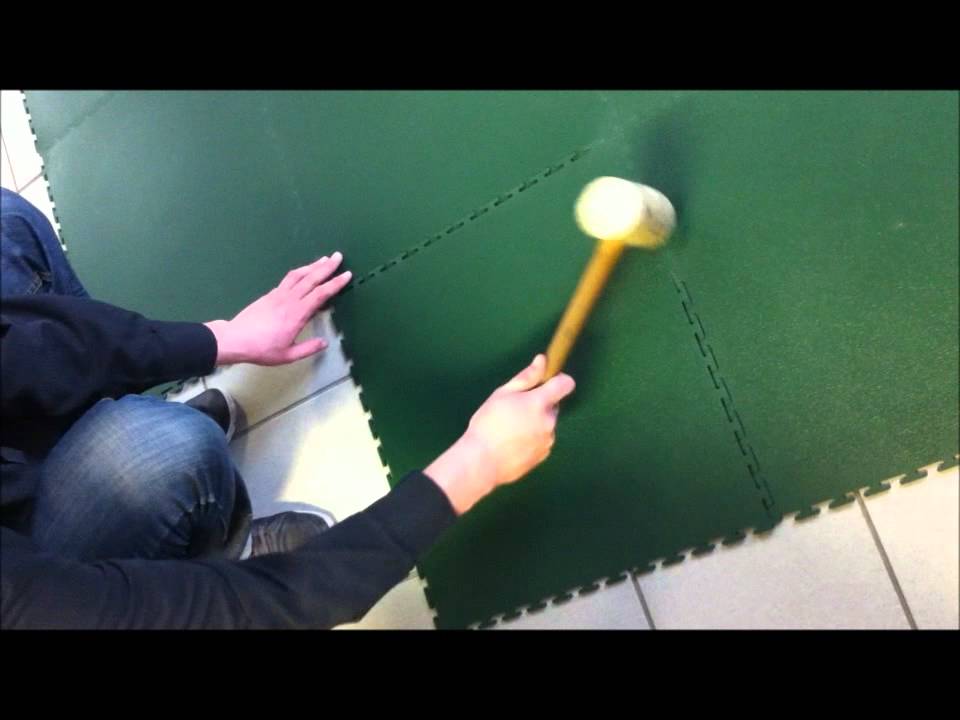 Flexi Tile Pvc Bodenbelag Anwendungsbeispiel Verlegung Arbeitsplatz Youtube